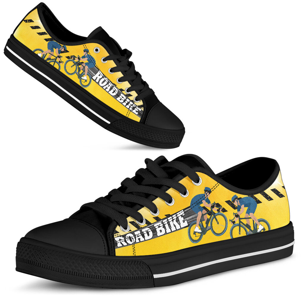 Road Bike Yellow- Low Top Shoe - Love Love Top Shoes