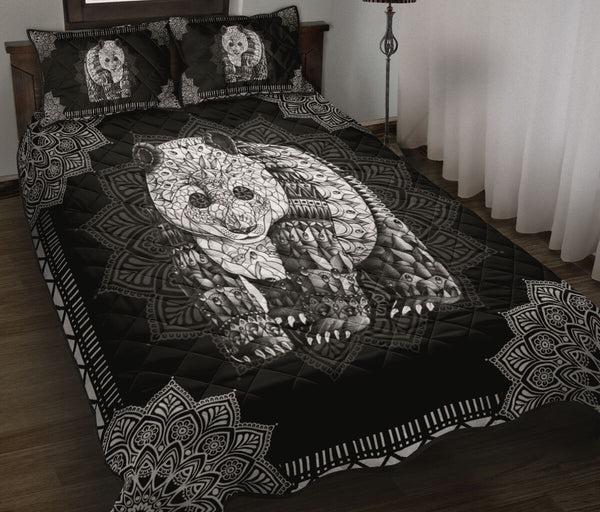 Panda Quilt Bed Set 25 - Love Quilt Bedding Set