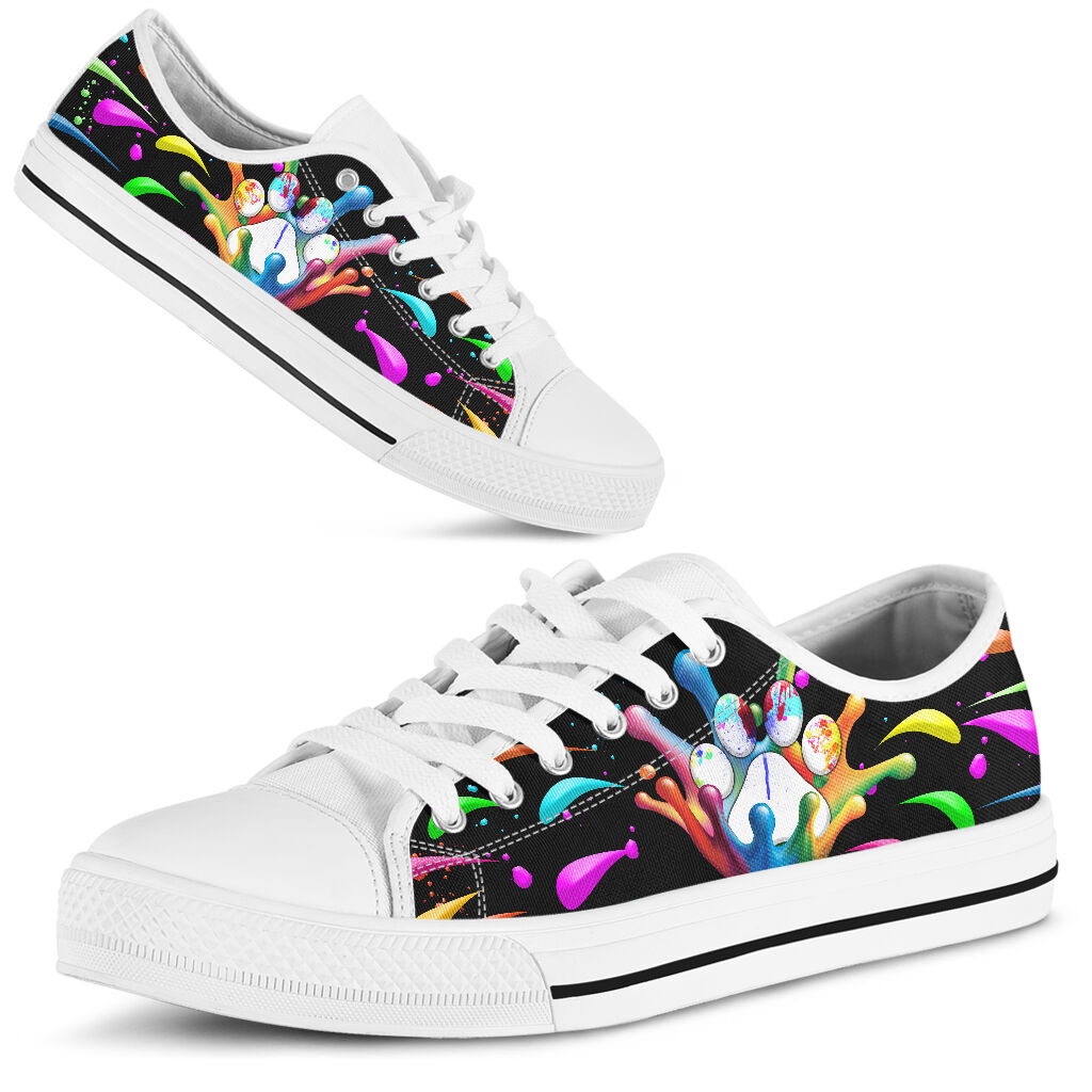 Dog Mom Color Splash - Low Top Shoe - Love Love Top Shoes