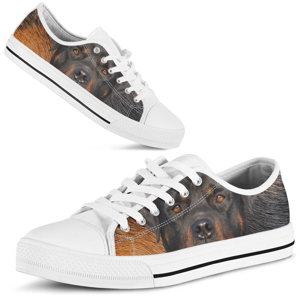Rottweiler Face - Low Top Shoe - Love Love Top Shoes