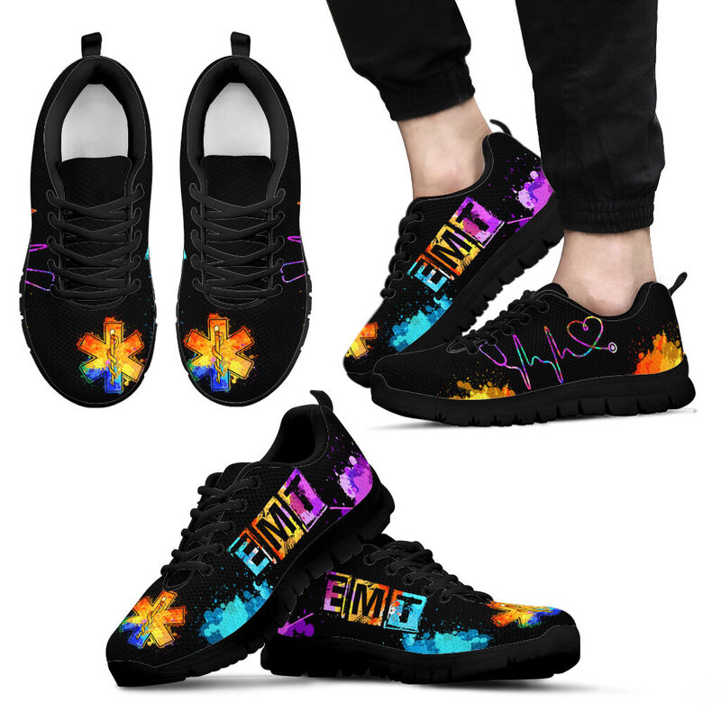 Emt- Heartbeat Art Sneakers, Running Shoes- Love Sneakers