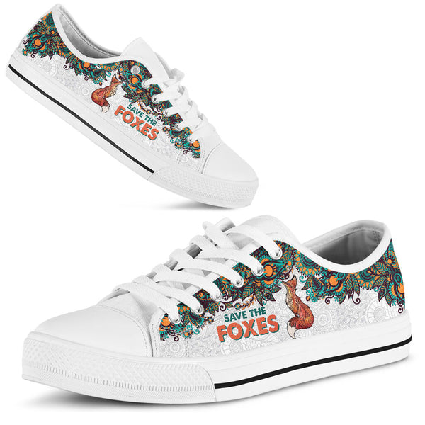 Save The Foxes - Fox Low Top Shoe - Love Love Top Shoes