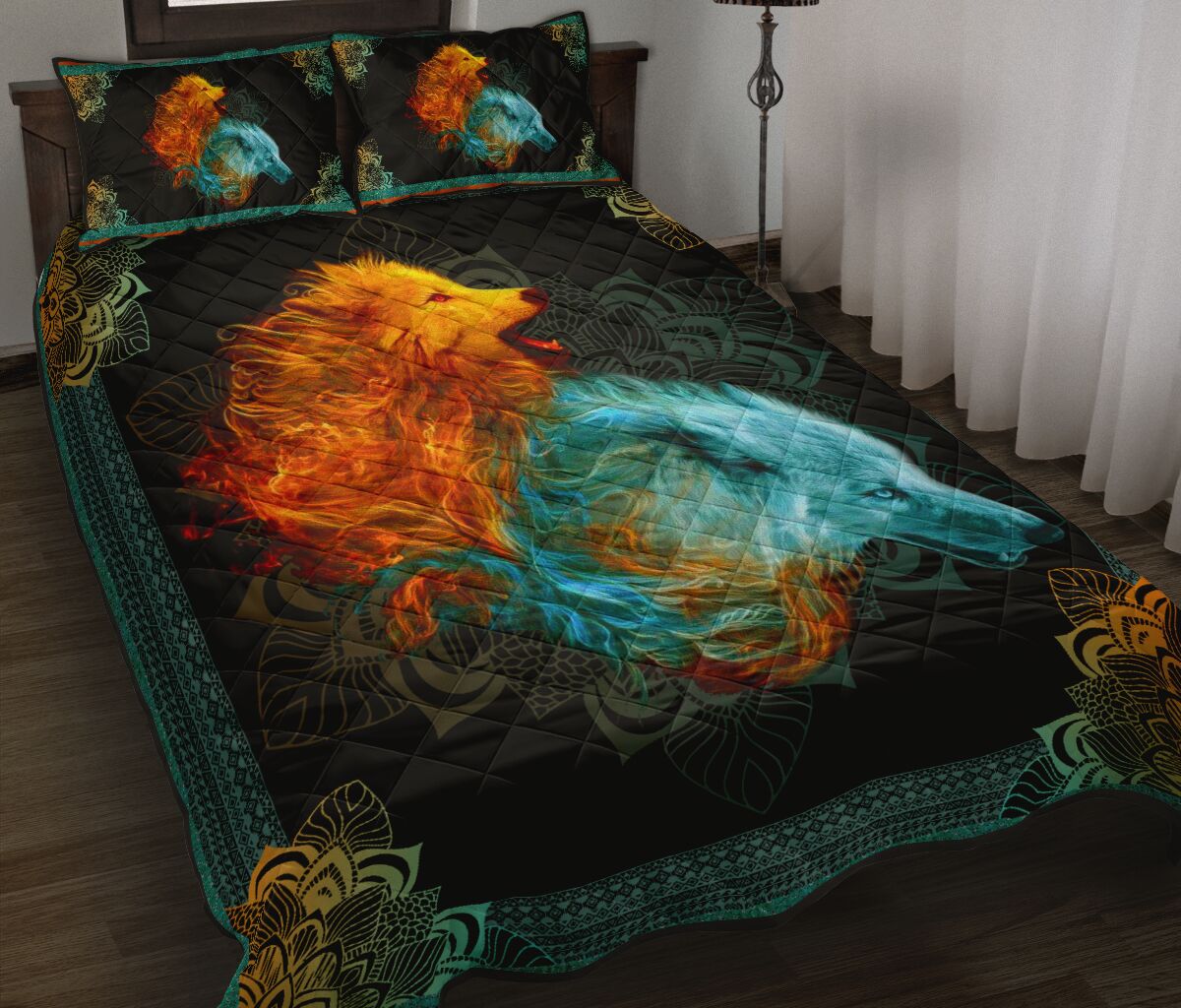 Wolf Quilt Bed Set- Gift For Wolf Lovers 46 - Love Quilt Bedding Set
