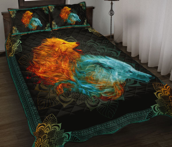 Wolf Quilt Bed Set- Gift For Wolf Lovers 46 - Love Quilt Bedding Set