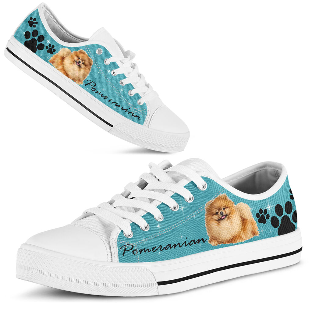 Pomeranian And Paw - Low Top Shoe - Love Love Top Shoes