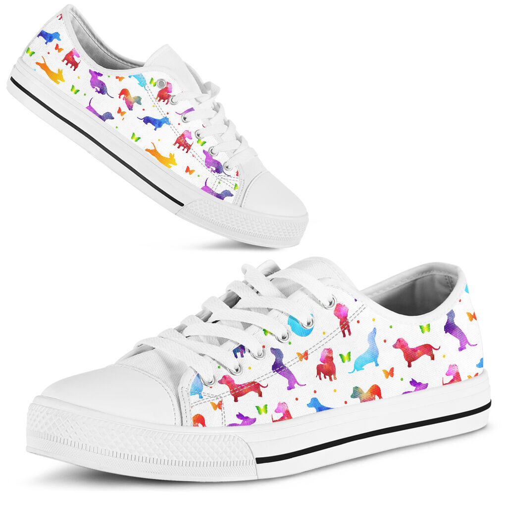 Dachshund Patern- Low Top Shoe - Love Love Top Shoes