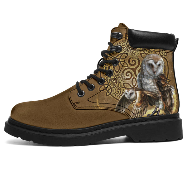 Owl Celtic Knot Asboots - Love All Season Boots