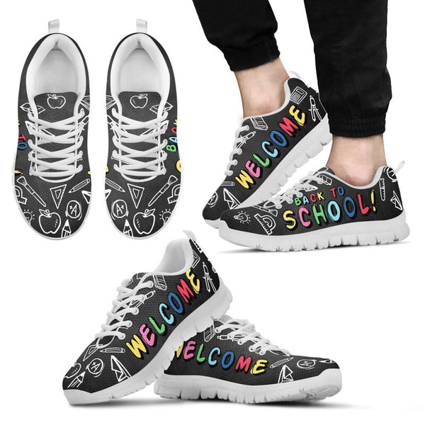 Teacher Welcome School Sneakers, Running Shoes, Shoes For Women, Shoes For Men, Custom Shoes- Love Sneakers