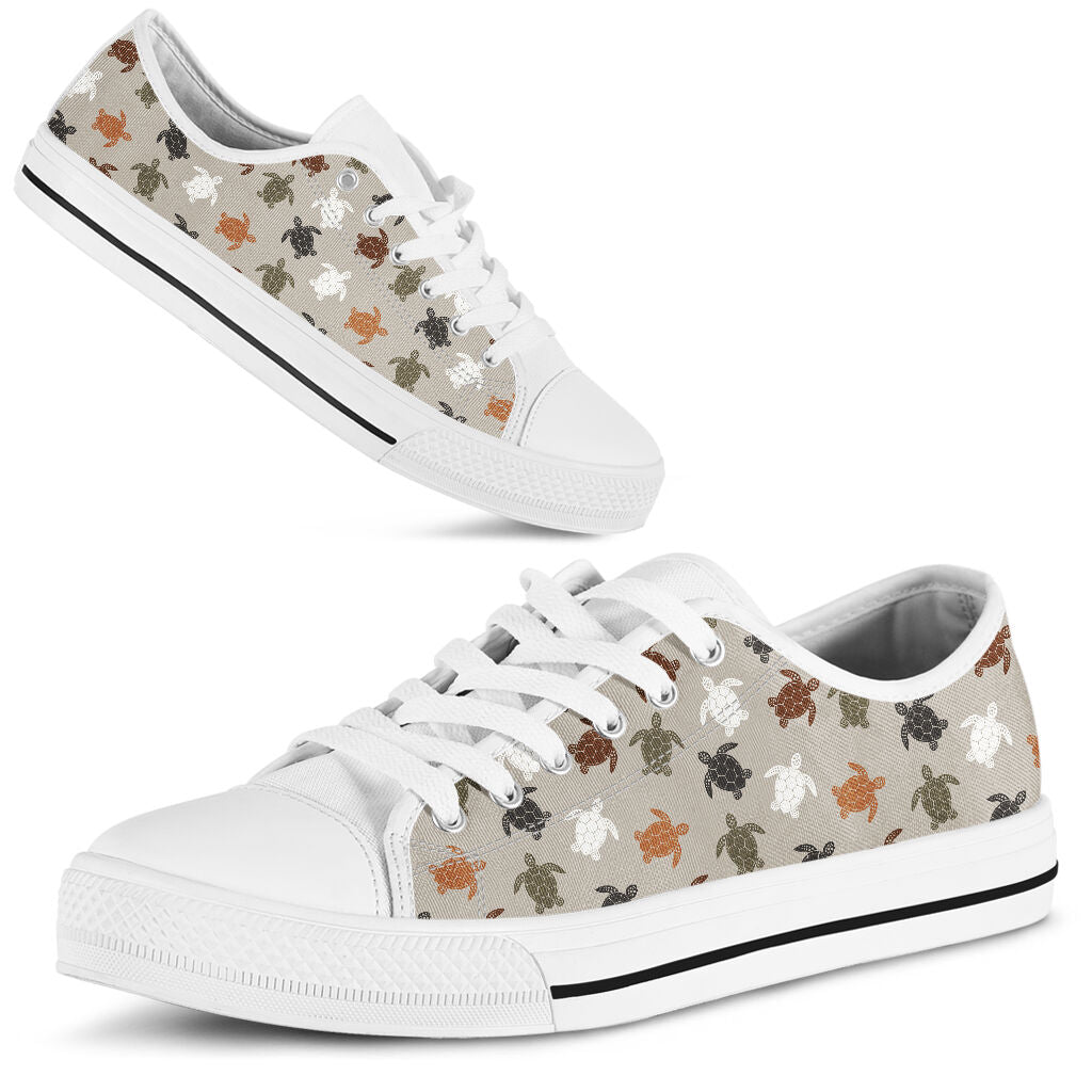 Turtle Pattern Low Top Shoes