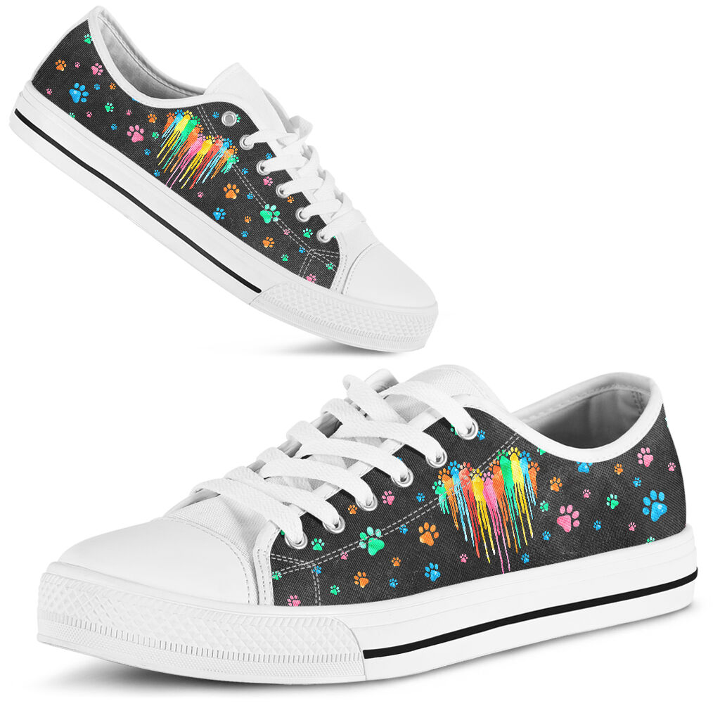 Dog Mom Colorful Dripping - Low Top Shoe - Love Love Top Shoes