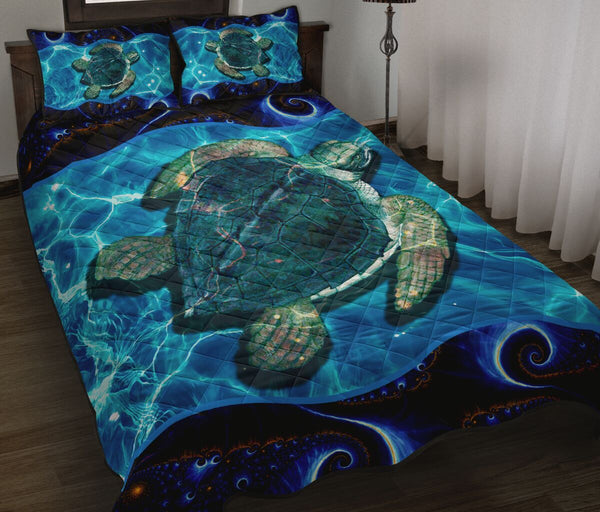 Loggerhead Sea Turtle Quilt Bed Set - Love Quilt Bedding Set