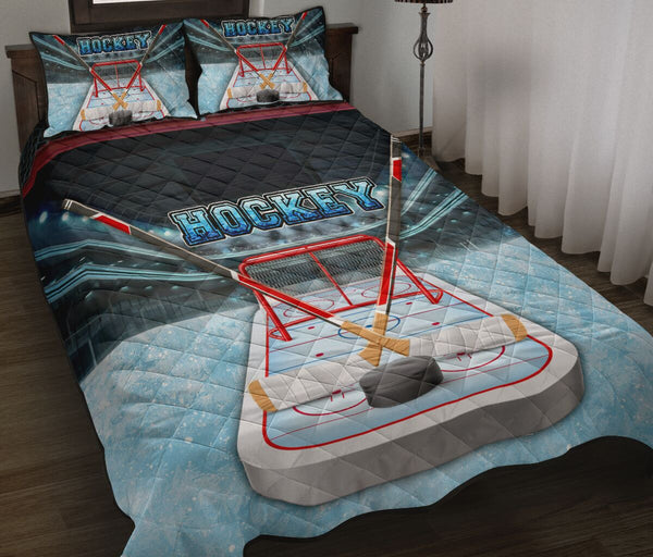 Hockey Goals - Quilt Bed Set - Love Quilt Bedding Set