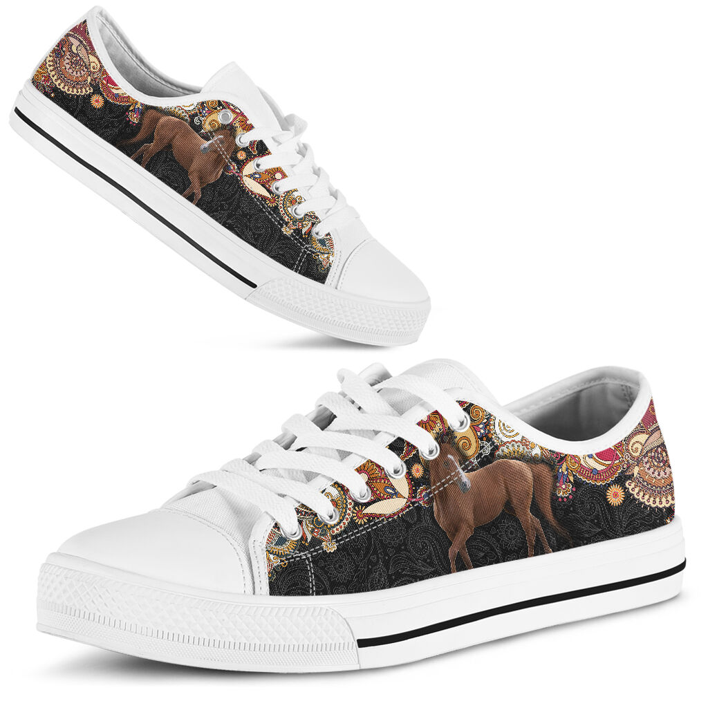 Horse Paisley Color Low Top  Shoes