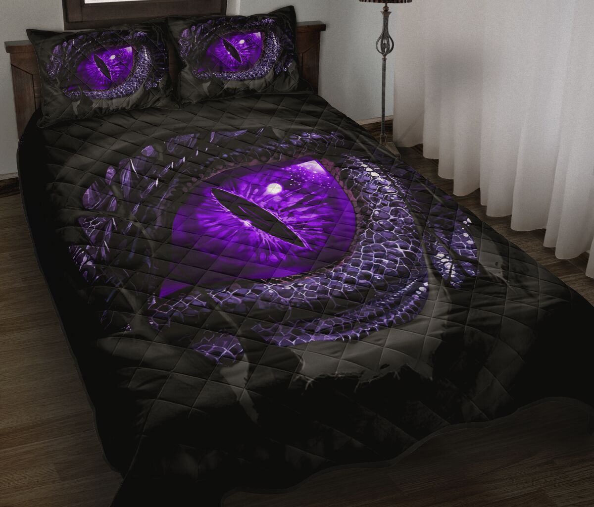 Dragon Eye Quilt Bed Set 7- Love Quilt Bedding Set