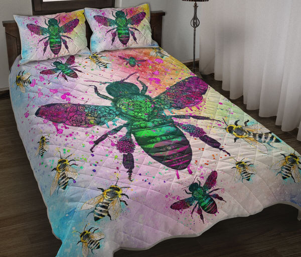 Bee Color- Quilt Bed Set - Love Quilt Bedding Set