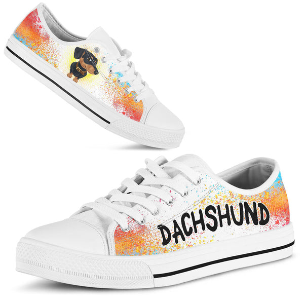 Dachshund Color Halftone - Low Top - Nnd Shoe - Love Love Top Shoes