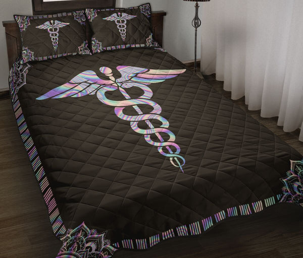 Nurse Holographic - Bed Set - Love Quilt Bedding Set