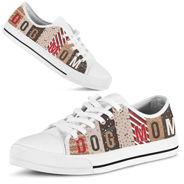 Dog Mom Pattern Vector Low Top -  Shoes