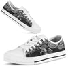 Turtle Paisley Black White Low Top  Shoes