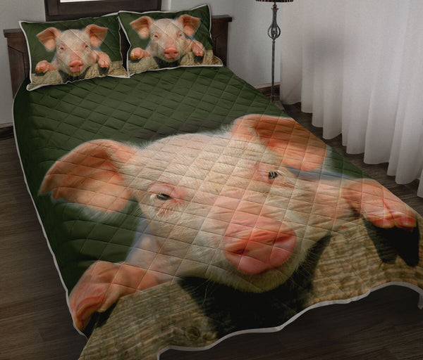 Pig Face - Love Quilt Bedding Set