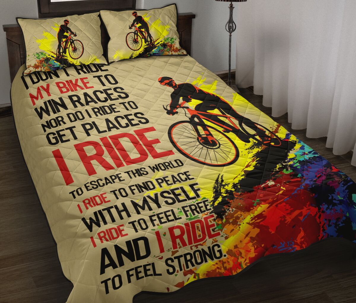 Mountain Bike I Ride - Bed Set - Love Quilt Bedding Set