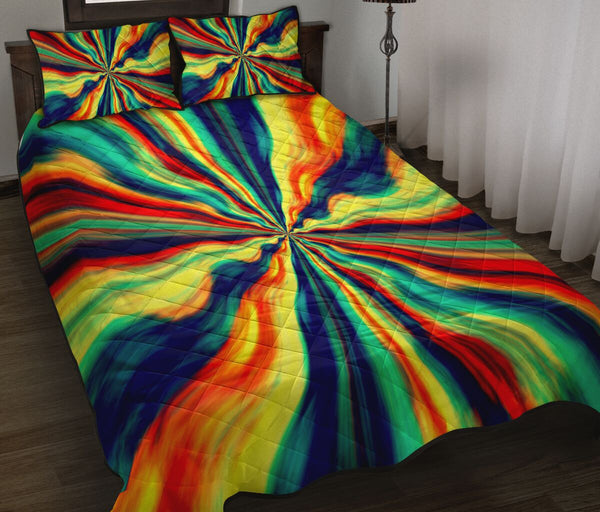 Hippie Painting Quilt Bed Set - Love Quilt Bedding Set