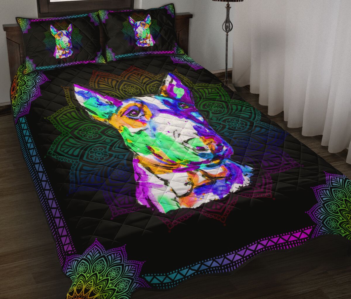 Quilt Bed Set - Bull Terrier 4 - Love Quilt Bedding Set