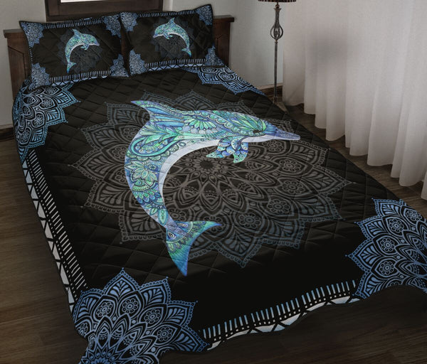 Dolphin Quilt Bed Set 12 - Love Quilt Bedding Set