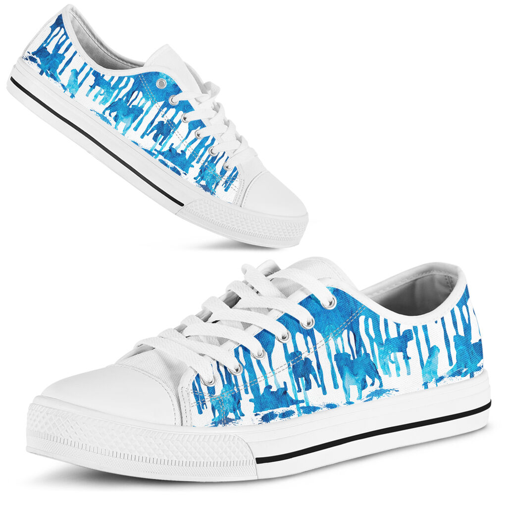 Pug Paint Dripping - Low Top Shoe - Love Love Top Shoes