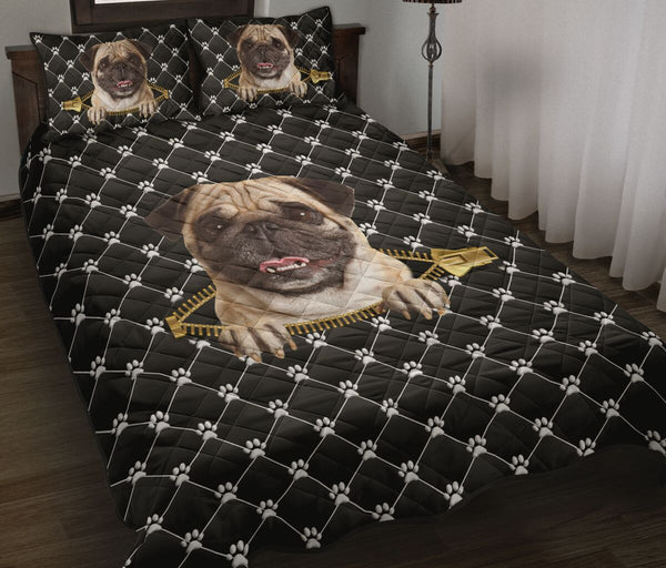 Pug Zipper - Bed Set - Love Quilt Bedding Set