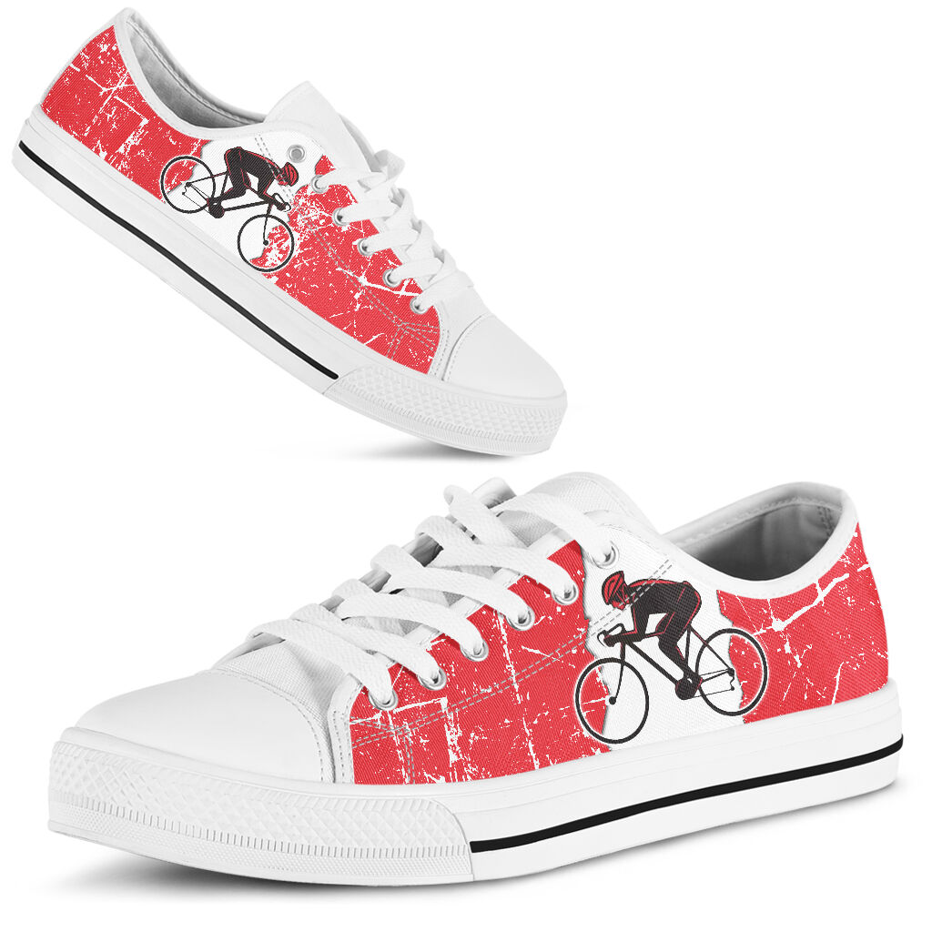 Cycling Red White - Low TopShoe - Love Love Top Shoes