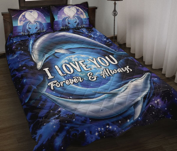 Quilt Bed Set - Dolphin - I Love You 92 - Love Quilt Bedding Set