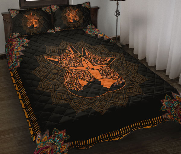 Fox Quilt Bed Set 36 - Love Quilt Bedding Set