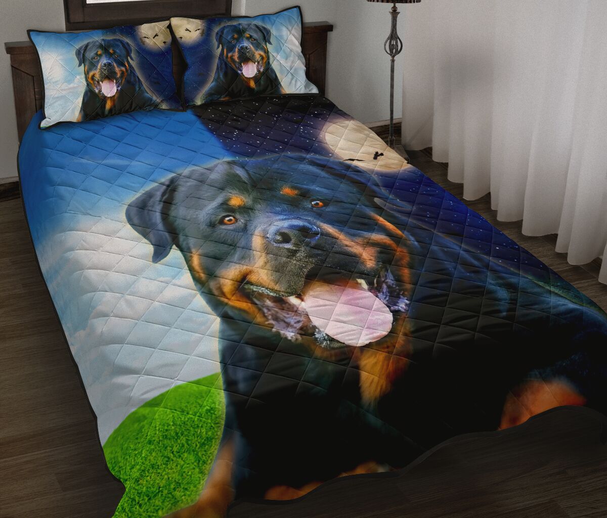 Rottweiler Day And Night - Bed Set - Love Quilt Bedding Set