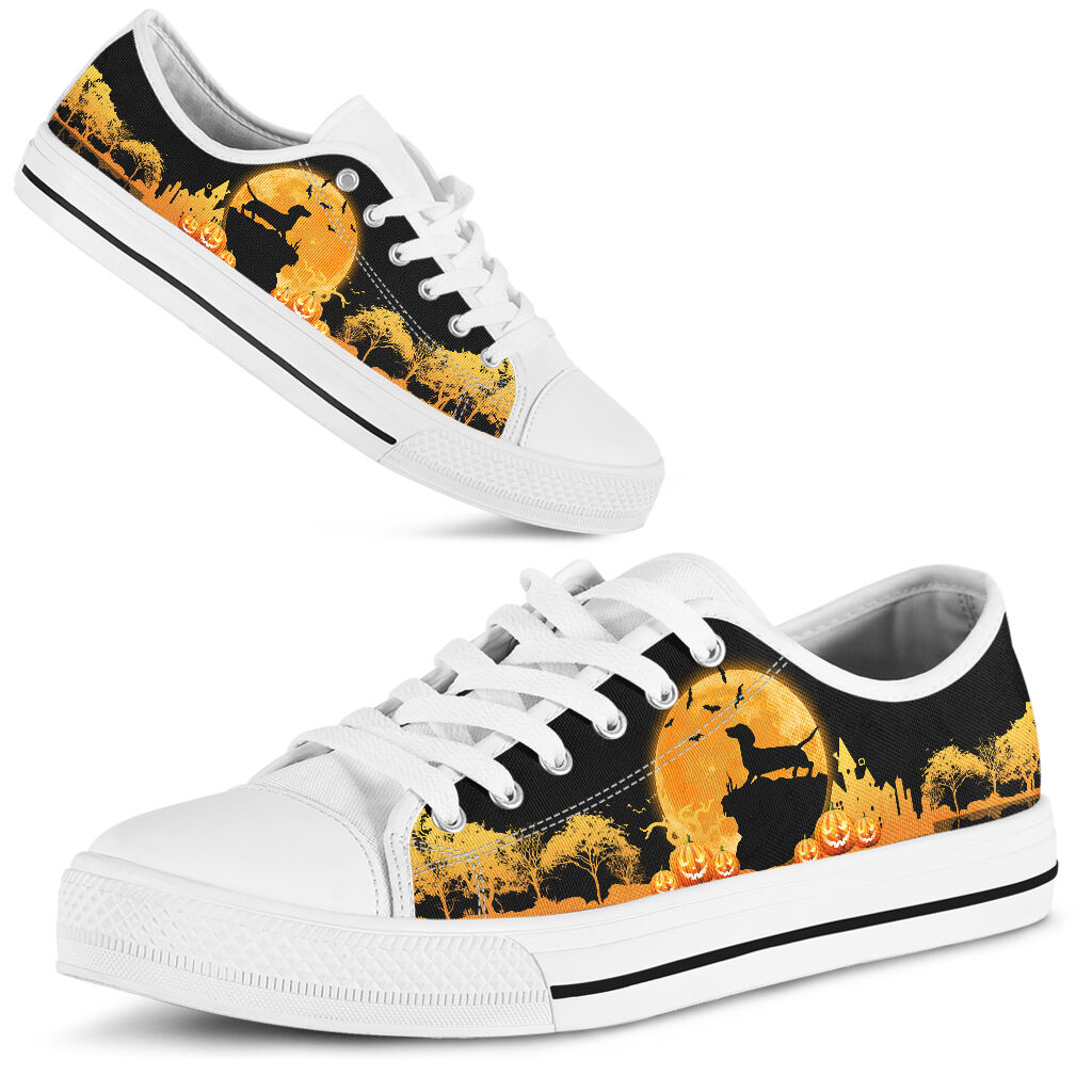 Dachshund Moon Halloween - Low Top - Nnd Shoe - Love Low Top Shoes