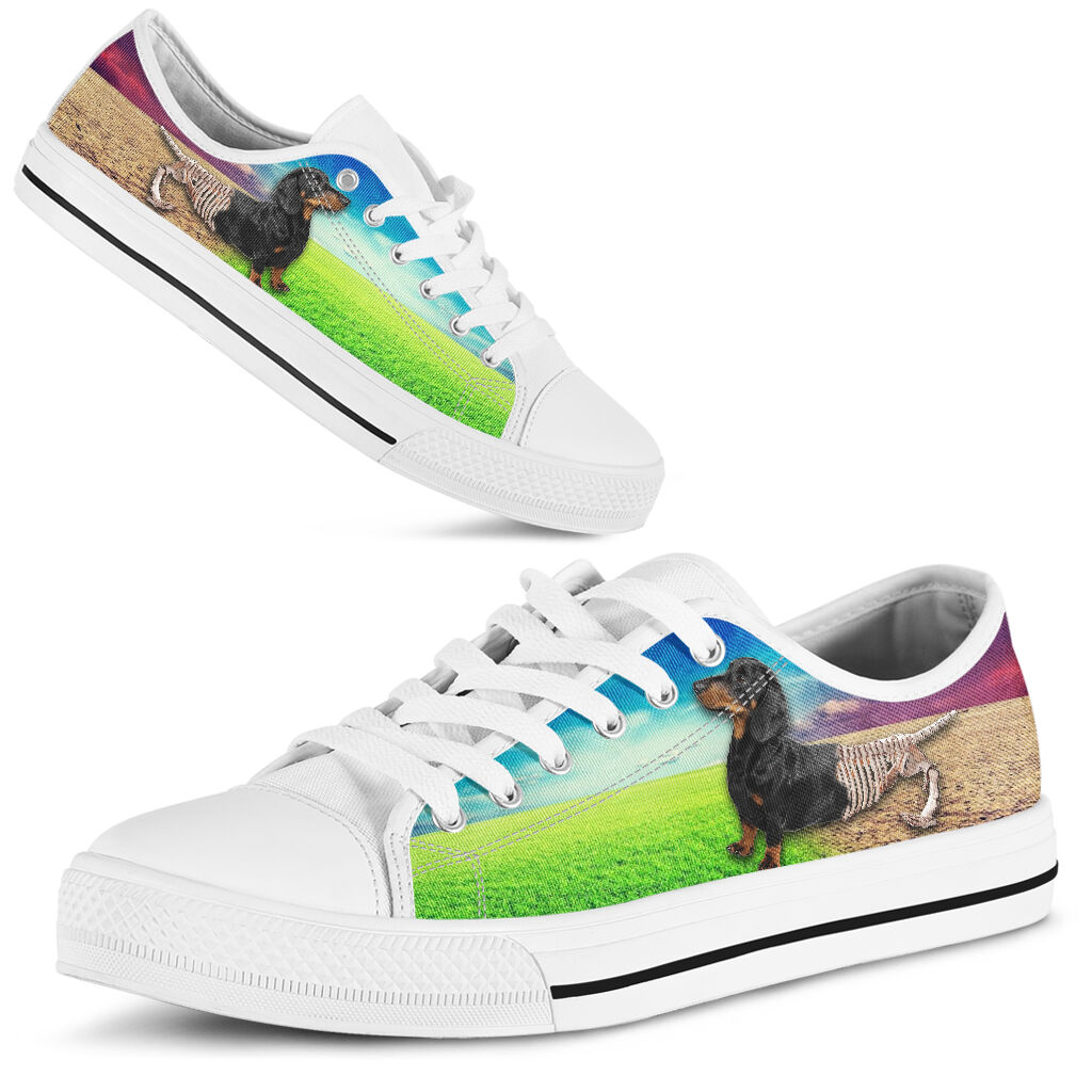 Dachshund Life And Death - Low Top Shoe - Love Love Top Shoes