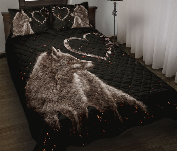 Fox Heart Quilt Bed Set - Love Quilt Bedding Set