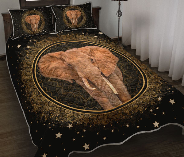 Elephant Paisley Round - Love Quilt Bedding Set