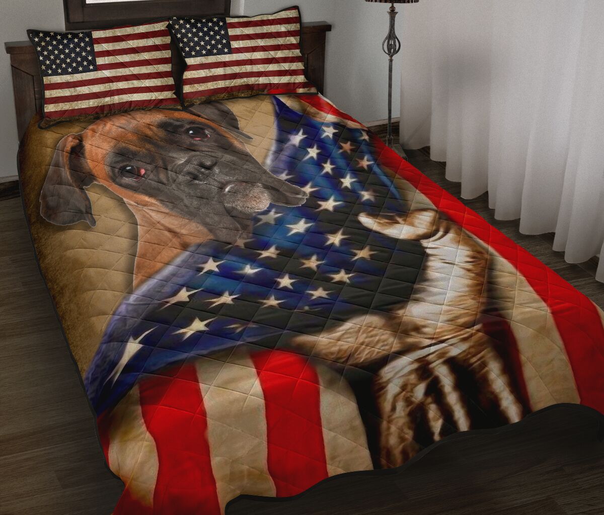 Boxer Quilt Bed Set 57 - Love Quilt Bedding Set