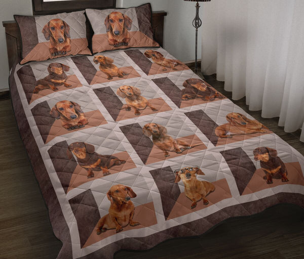 Dachshund Square Cute - Bed Set - Love Quilt Bedding Set