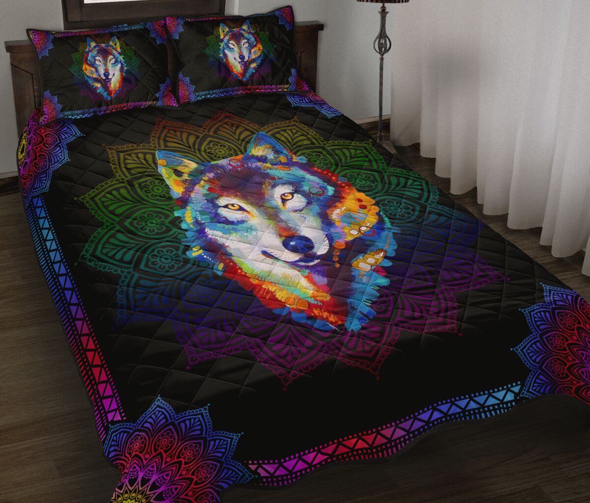 Quilt Bed Set - Wolf 12 - Love Quilt Bedding Set
