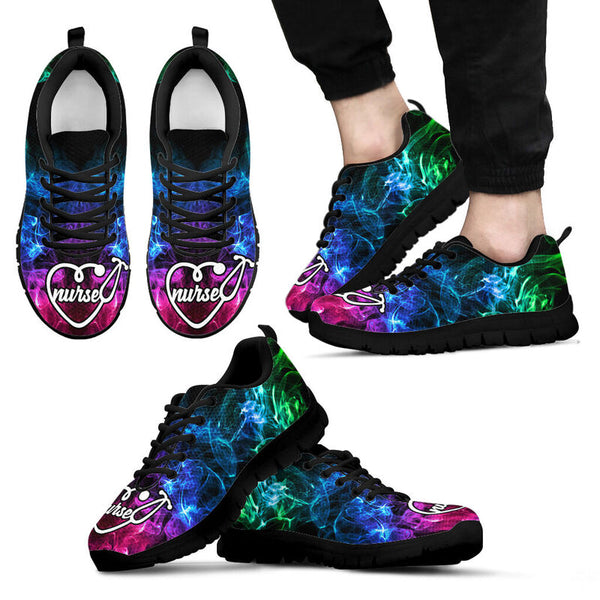 Nurse Smoking Black Soles Sneakers, Running Shoes, Shoes For Women, Shoes For Men, Custom Sh- Love Sneakers