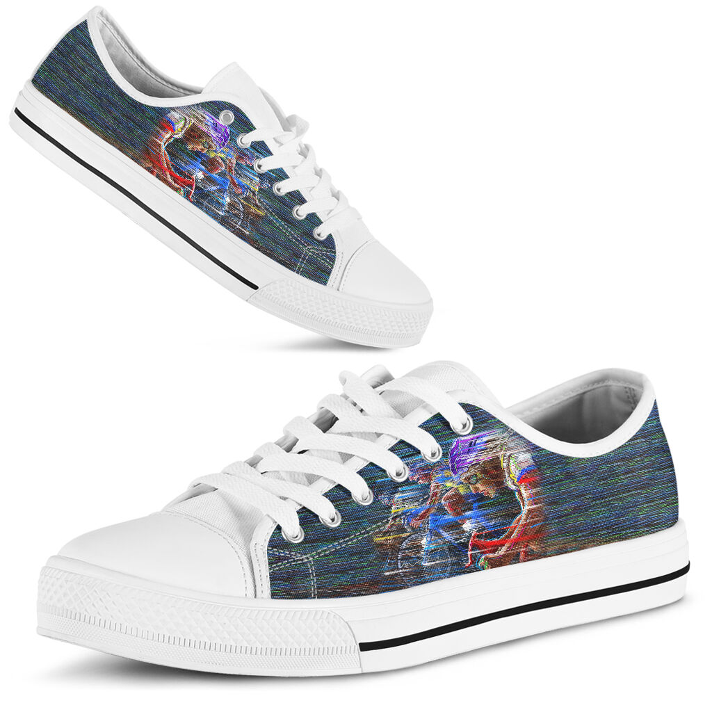 Cycling Painting Low Top Shoe - Love Low Top Shoes