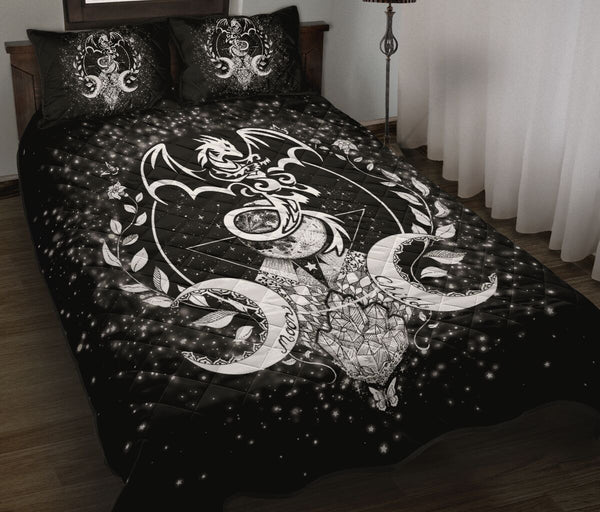 Tribal Dragon Moon Child Quilt Bed Set - Love Quilt Bedding Set