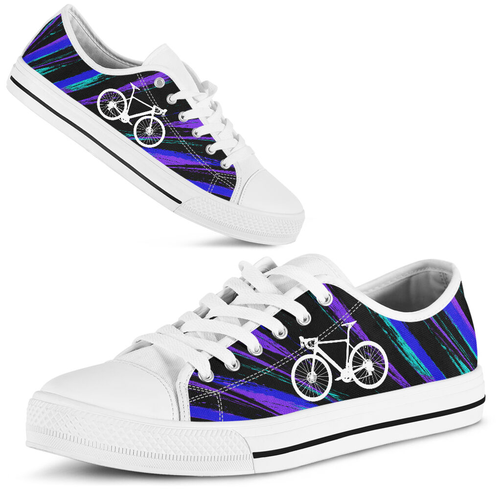 Cycling Purple Watercolor - Low Top Shoe - Love Love Top Shoes