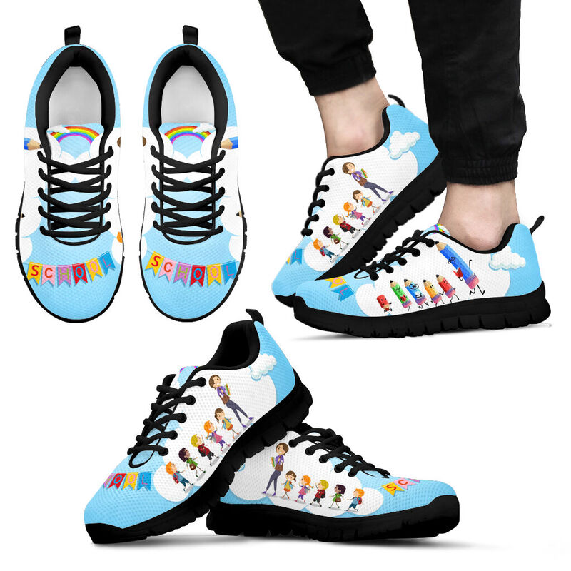 Child Pencil School Sneakers, Running Shoes- Love Sneakers