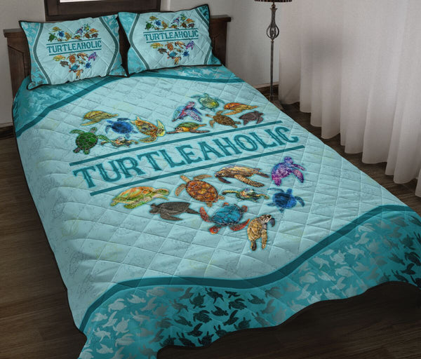 Turtle - Turtleaholic - Aholic - Quilt Bed Set 36 - Love Quilt Bedding Set