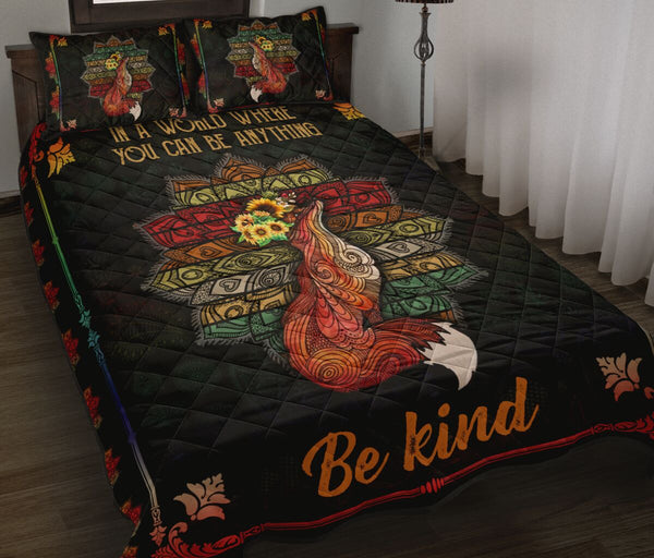 Quilt Bed Set - Fox - Vintage - You Can Be Anything 29 - Love Quilt Bedding Set