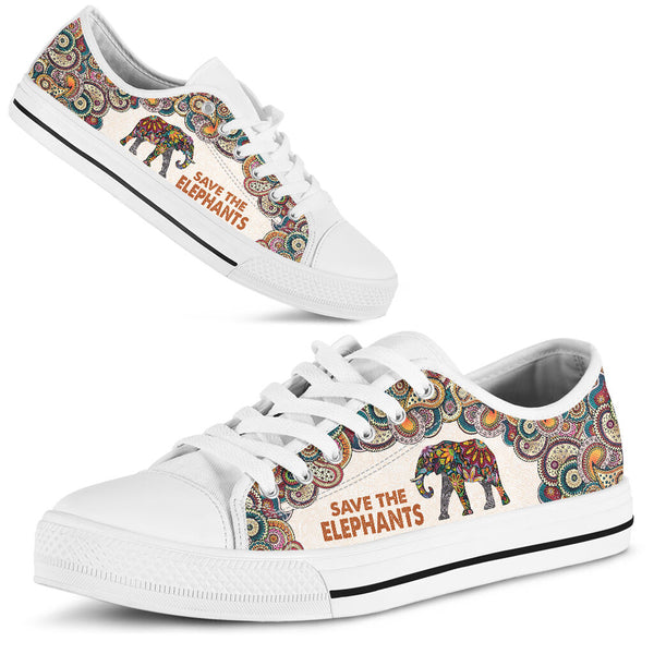 Save The Elephants Paisley Low TopShoes