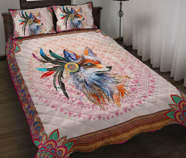 Fox Quilt Bed Set 9 - Love Quilt Bedding Set